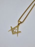 Collier doré triangle "G" simple